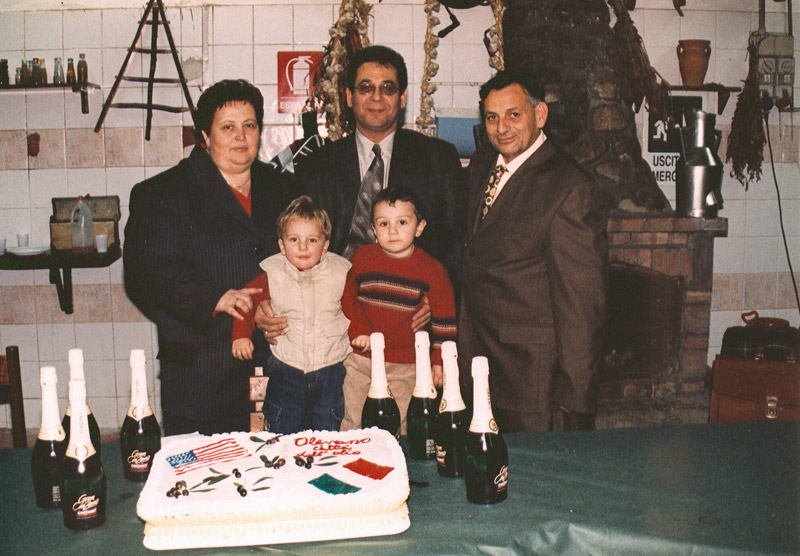 l Fierro (center) with Luigi and Antonetta Fierro and grandsons Luigi and Pasquale 
